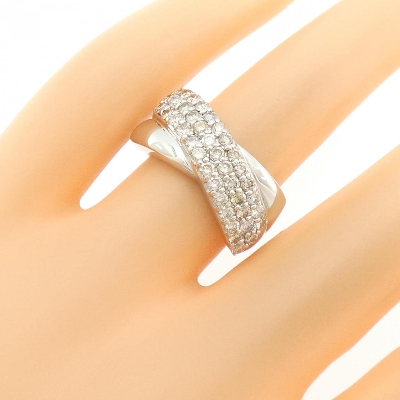 PT900 パヴェ ダイヤモンド リング 1.00CT