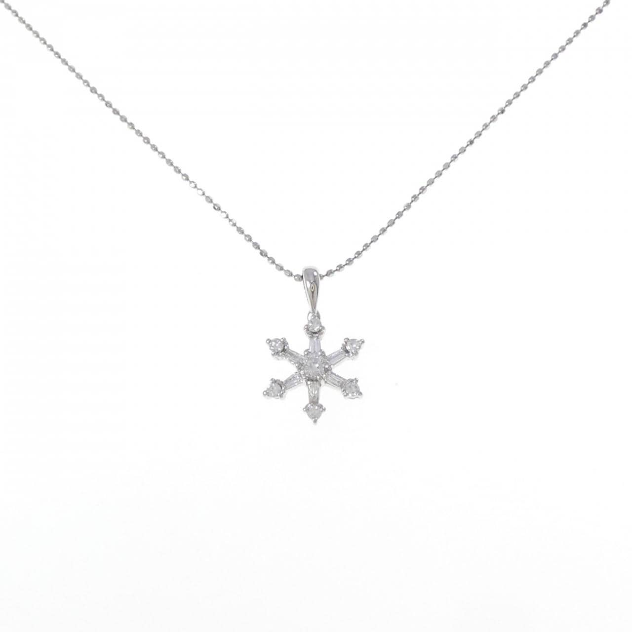 PT900/PT850 Snowflake Diamond Necklace 0.30CT