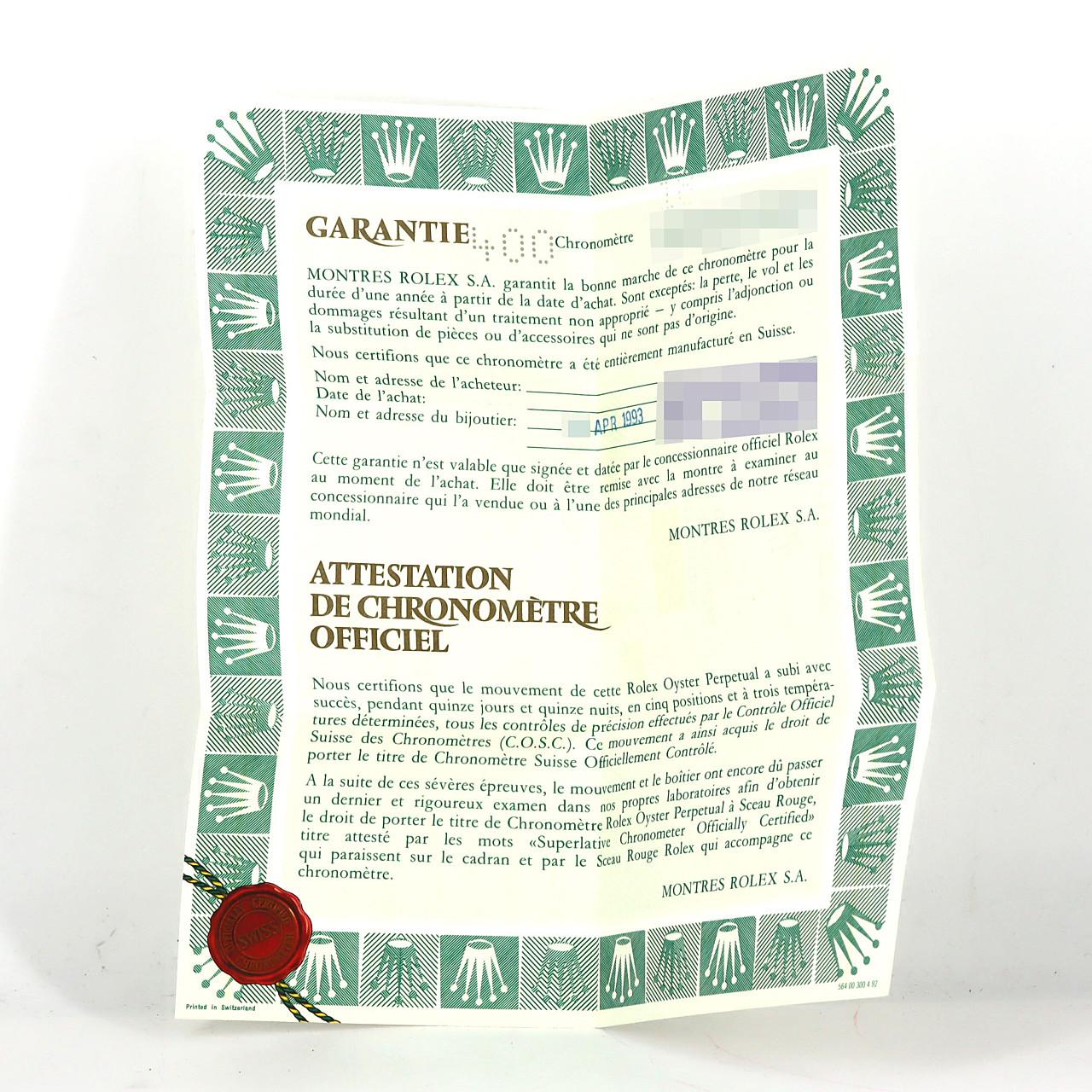 ロレックス デイデイト 18238LR YG 自動巻 X番