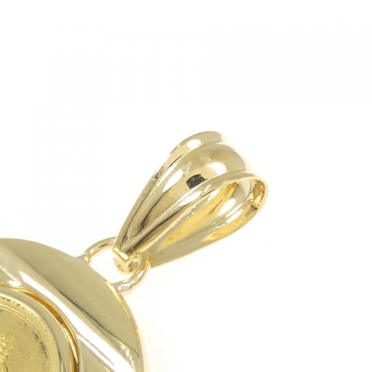 K18YG (框) 硬币吊坠