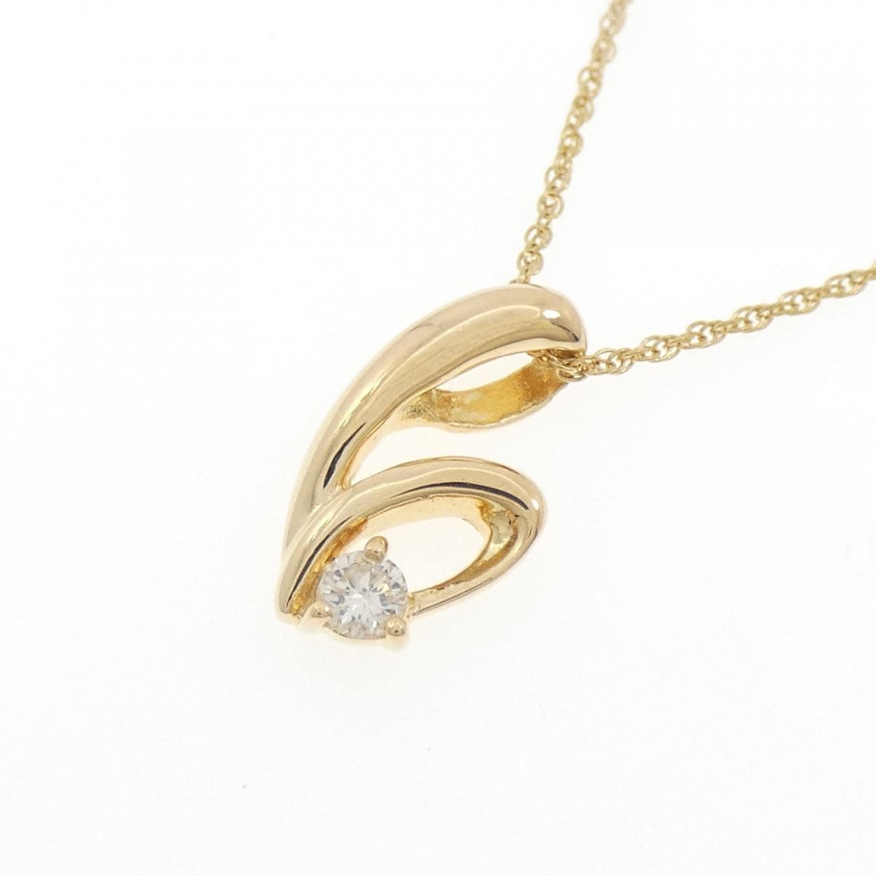 K18YG ダイヤモンド ネックレス 0.10CT