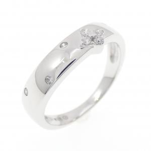 K18WG フラワー ダイヤモンド リング