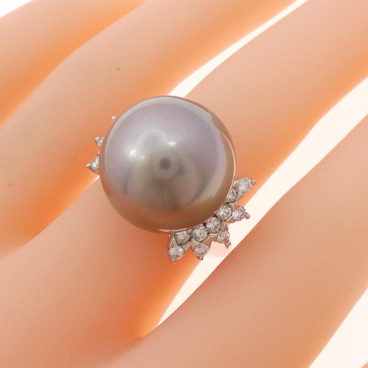 PT900 黒蝶パール リング 15.5mm