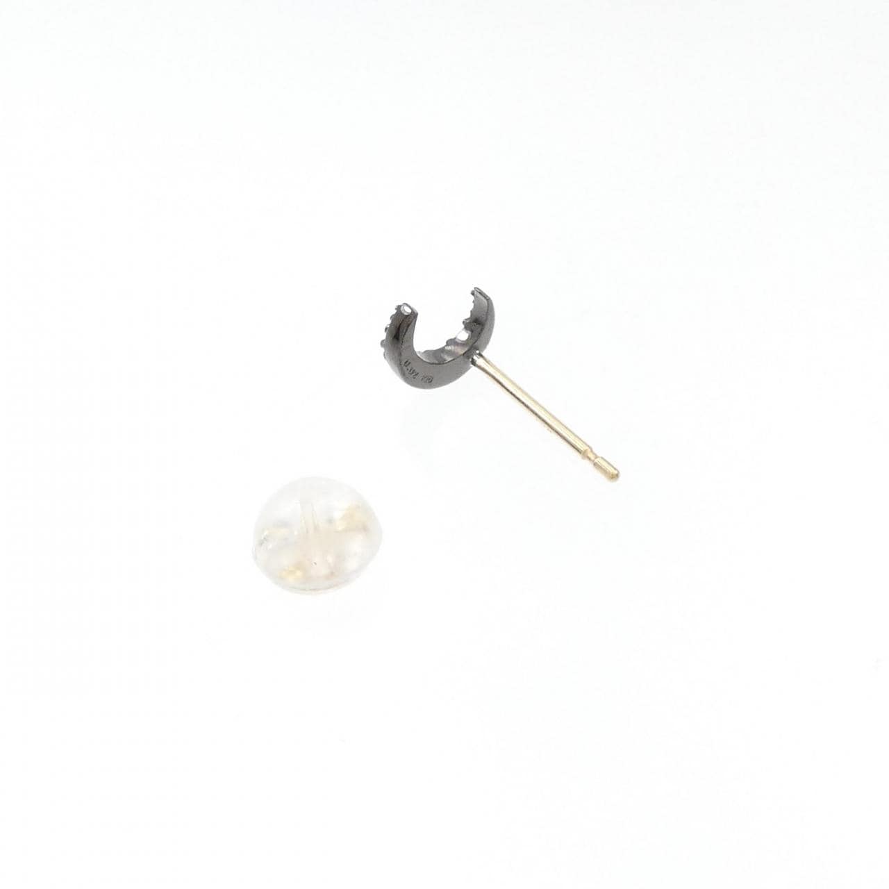 [BRAND NEW] K18BG/K18YG Moon Diamond Earrings 0.02CT