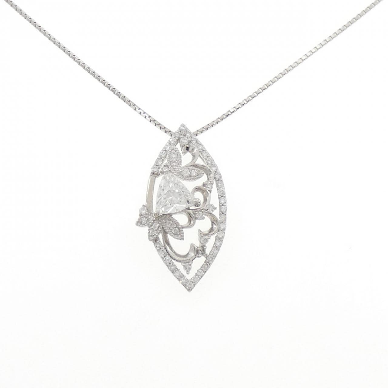 PT900/PT850 ダイヤモンド ネックレス 1.137CT F SI2 ファンシーカット