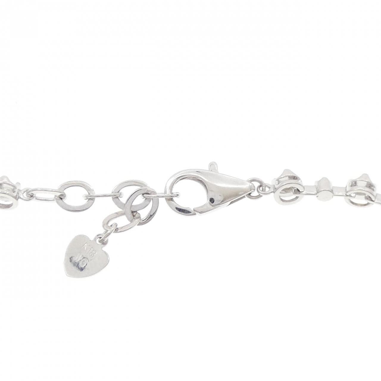 K18WG ダイヤモンド ブレスレット 0.85CT