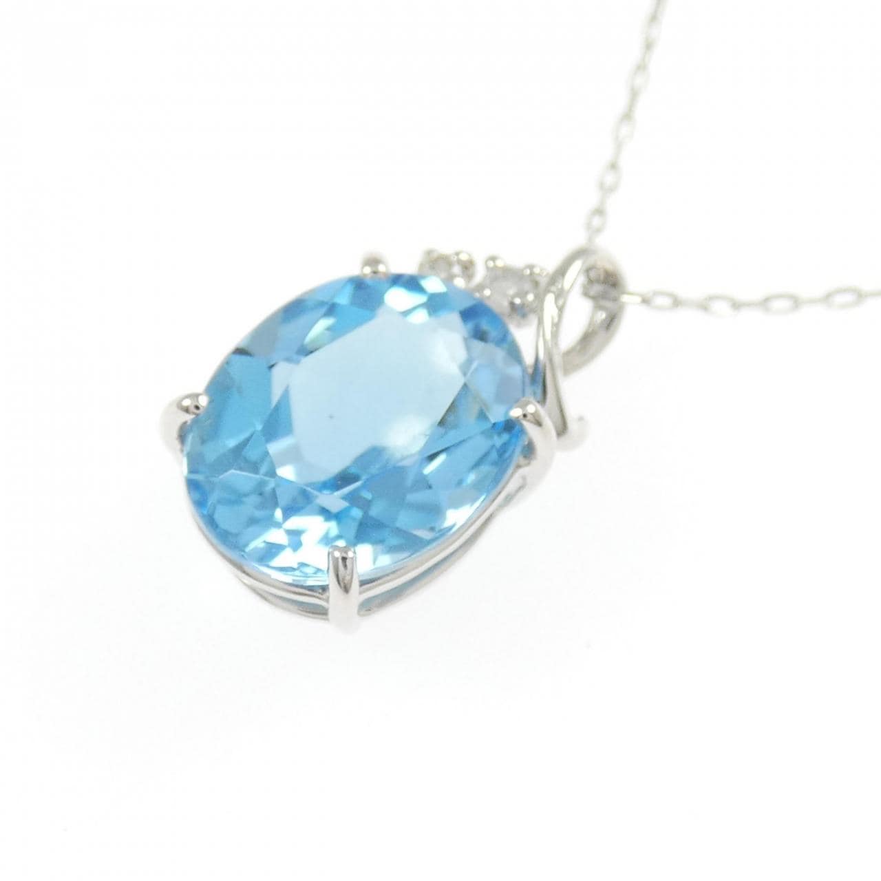 PT900/PT850 ブルートパーズ ネックレス 3.00CT