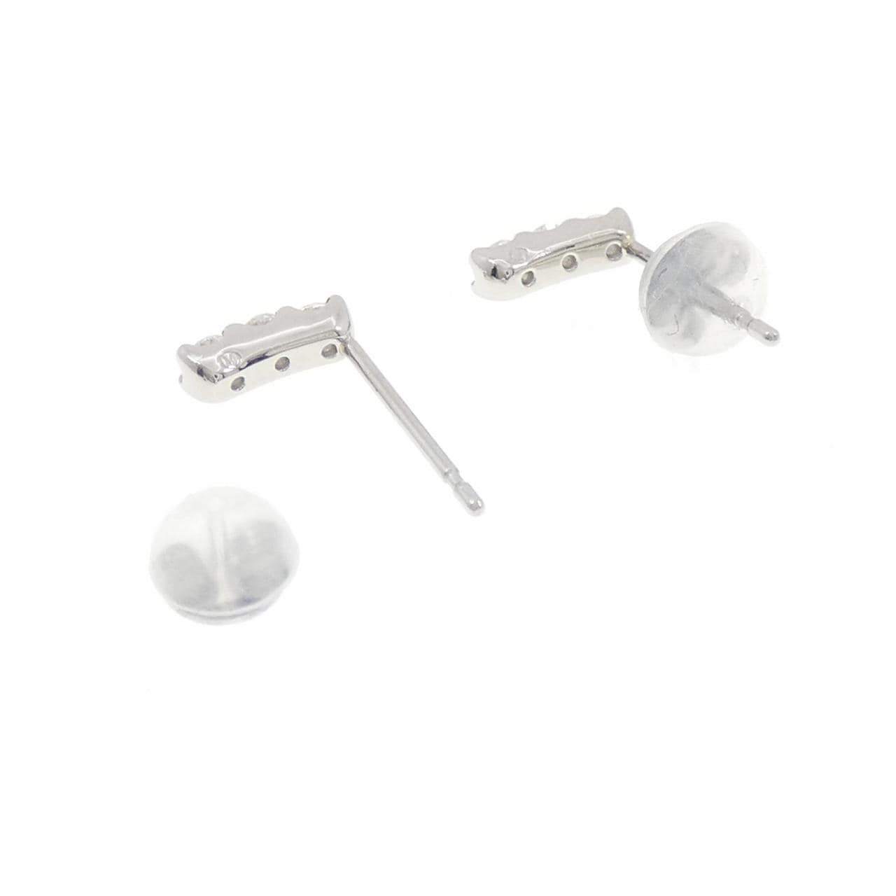 PT950/PT900 スリーストーン ダイヤモンド ピアス