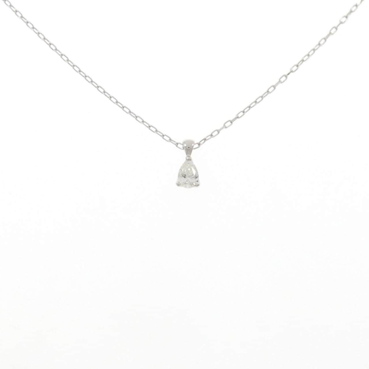 K18WG ダイヤモンド ネックレス 0.19CT