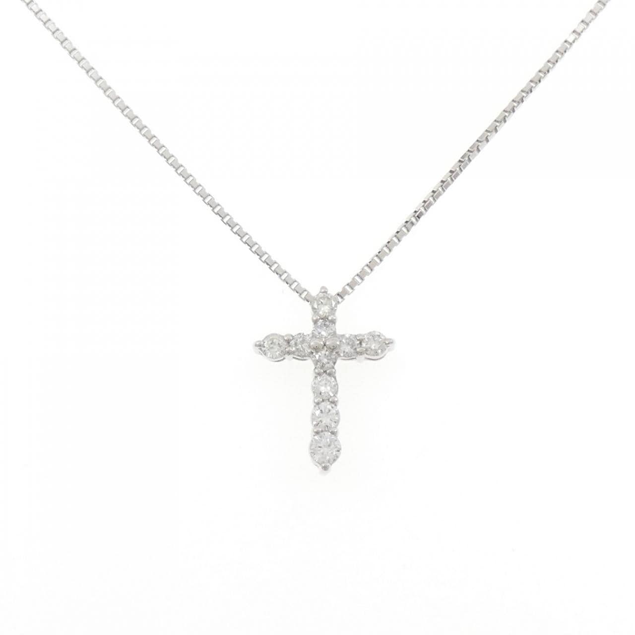 PT900/PT850 クロス ダイヤモンド ネックレス 0.50CT