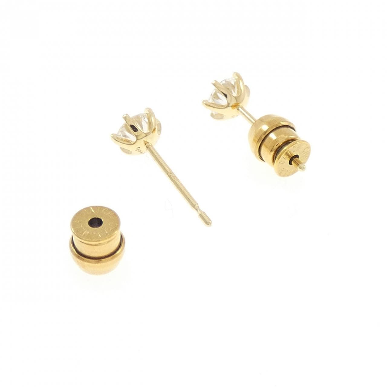 【リメイク】K18YG/ST ダイヤモンド ピアス 0.305CT 0.308CT F SI1 Good
