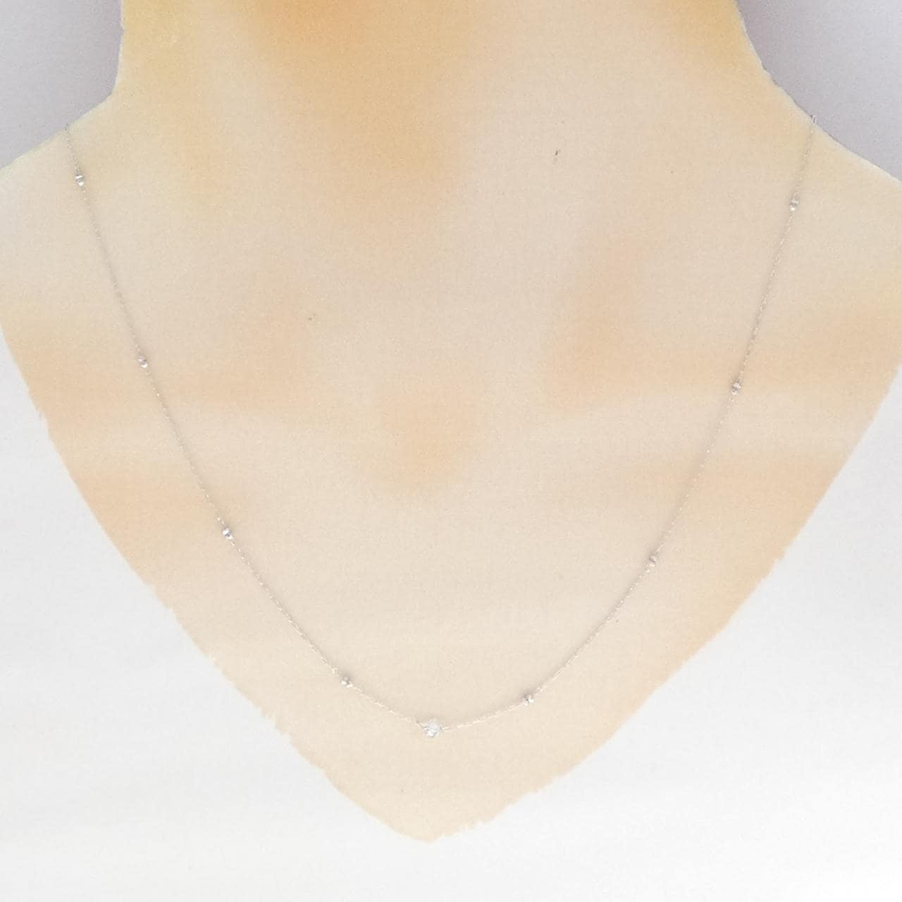 K18WG ダイヤモンド ネックレス 0.18CT
