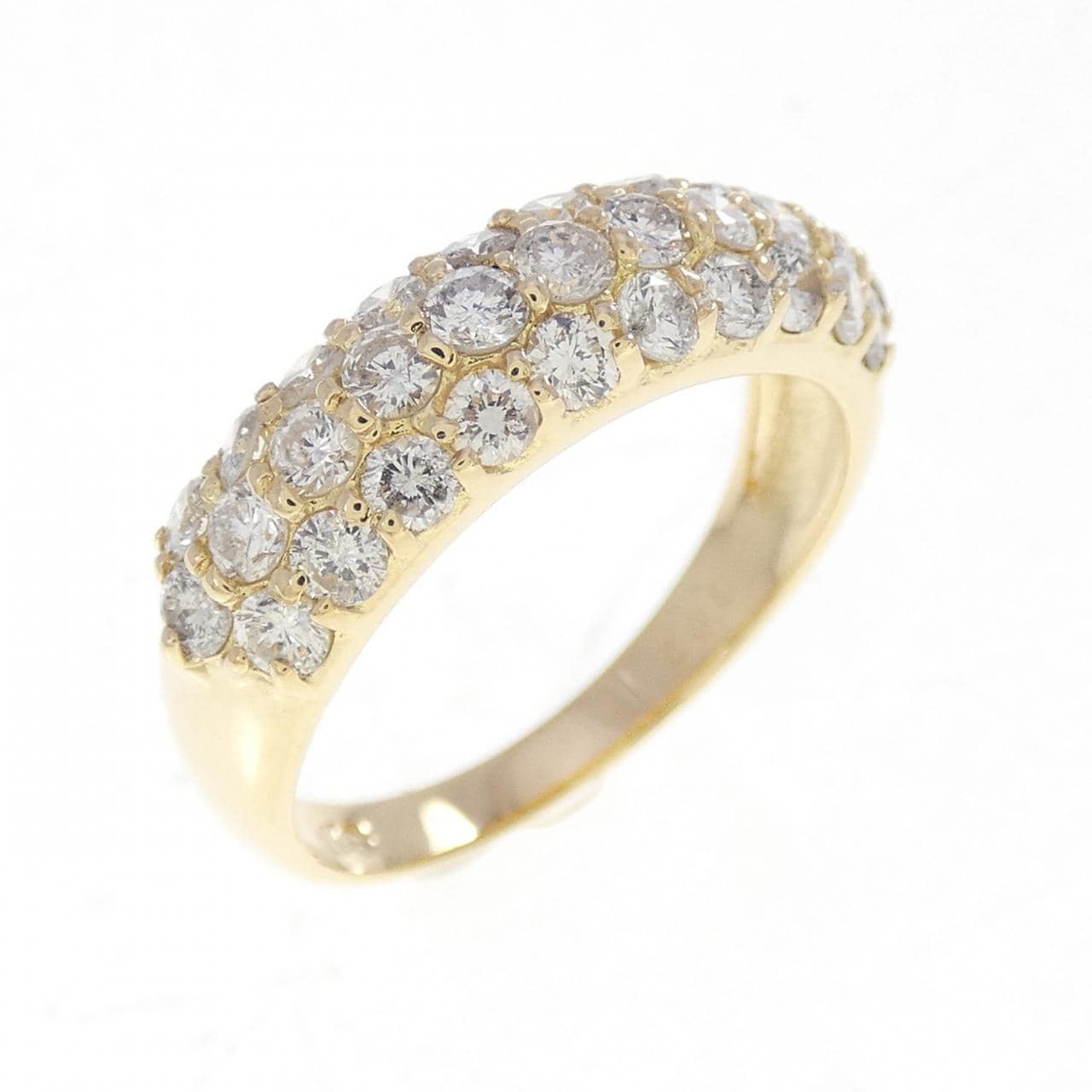 K18YG パヴェ ダイヤモンド リング 1.02CT