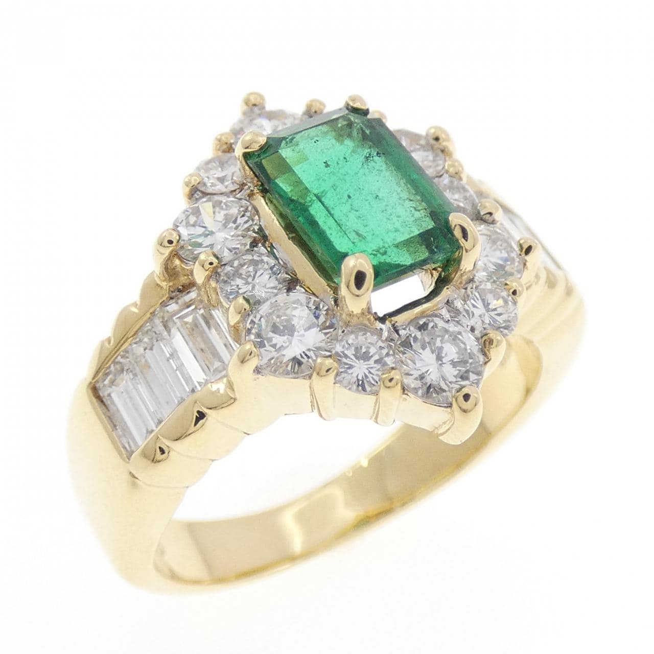 K18YG エメラルド リング 0.90CT