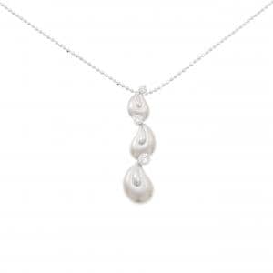 K18WG ダイヤモンド ネックレス 0.22CT