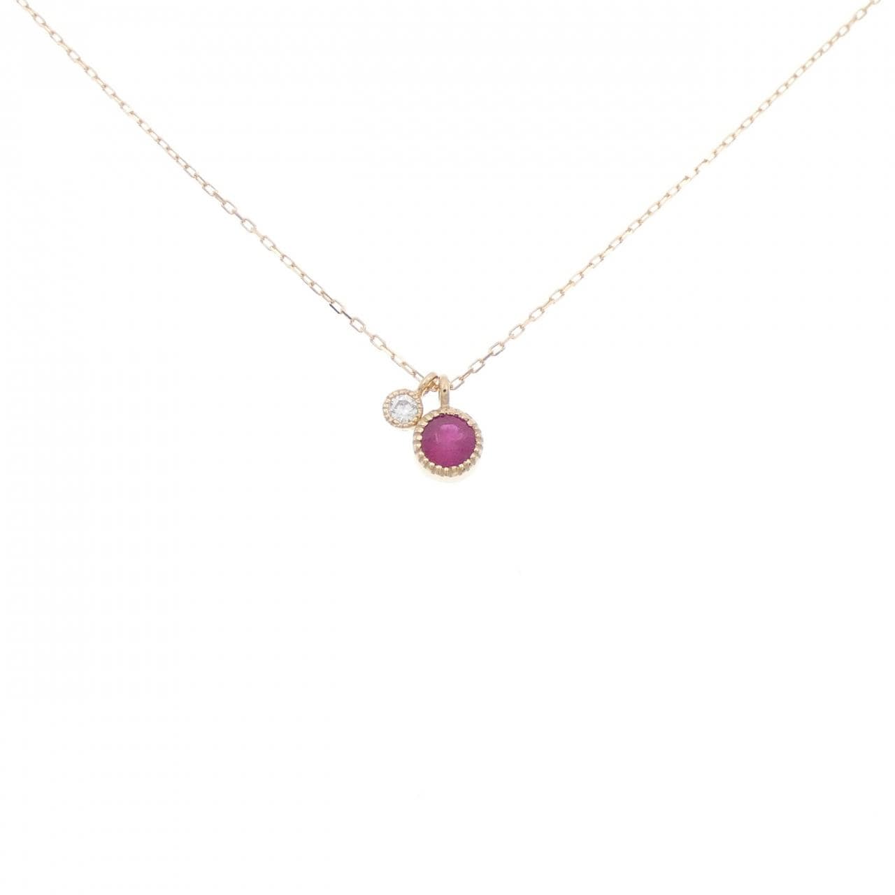 K18PG紅寶石項鏈0.11CT