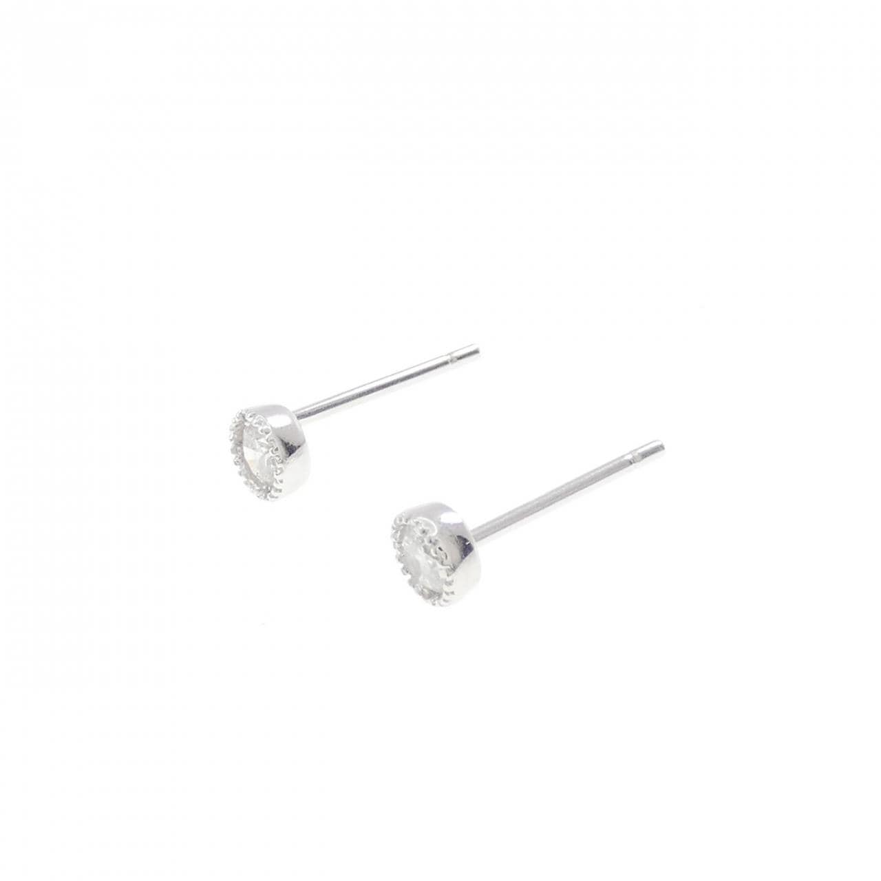 K10WG ダイヤモンド ピアス 0.12CT