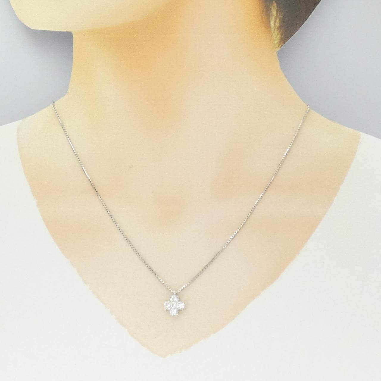 PT900/PT850 ダイヤモンド ネックレス 1.00CT