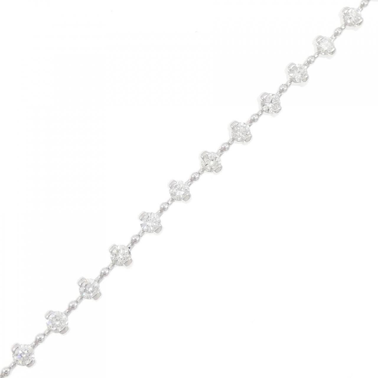 K18WG ダイヤモンド ブレスレット 2.01CT