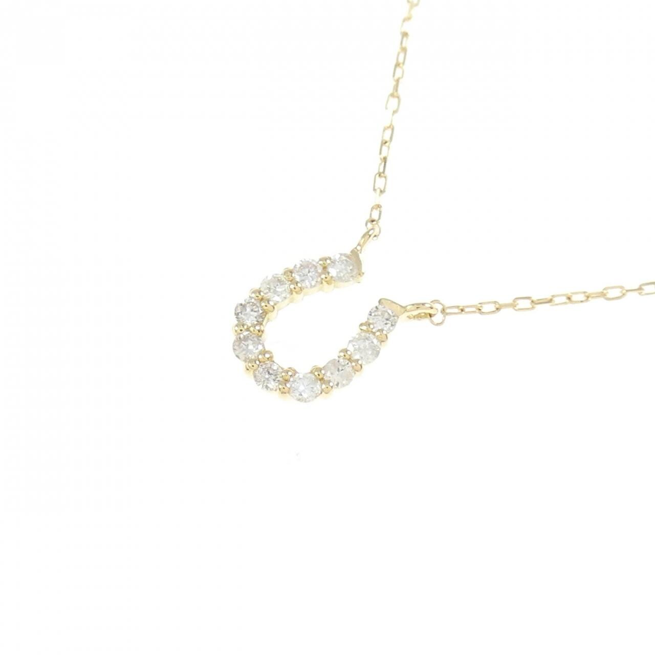[BRAND NEW] K18YG Dahorshoe Diamond Necklace 0.10CT