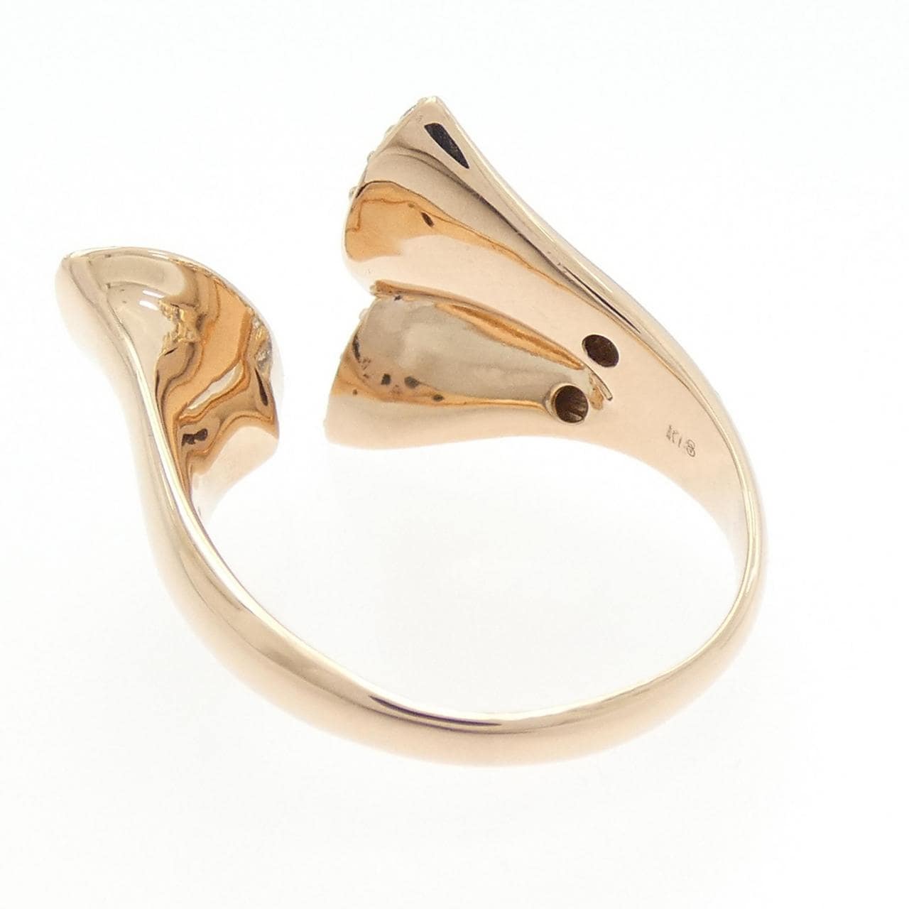 K18PG パヴェ ダイヤモンド リング 0.57CT