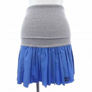 ミュウミュウ MIU MIU POPLIN AND JERSEY MG2466 SOOO 17HP スカート