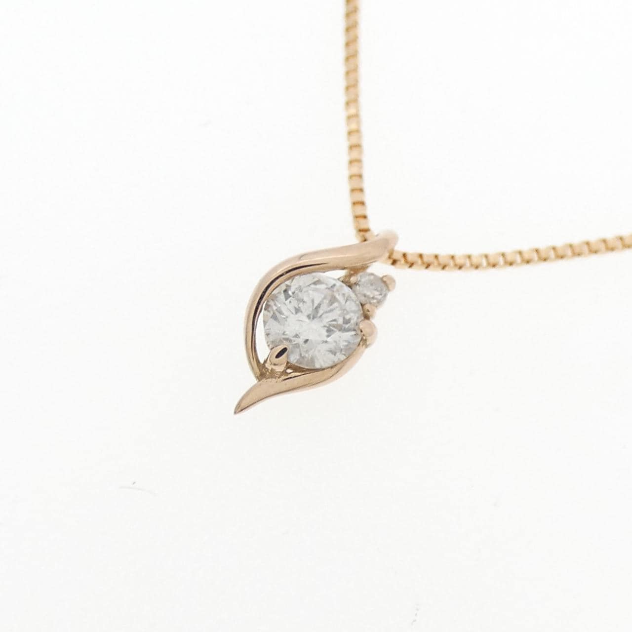 K18PG ダイヤモンド ネックレス 0.1CT