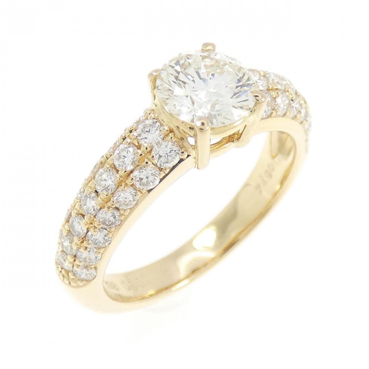 K18YG ダイヤモンド リング 0.674CT K SI2 VG
