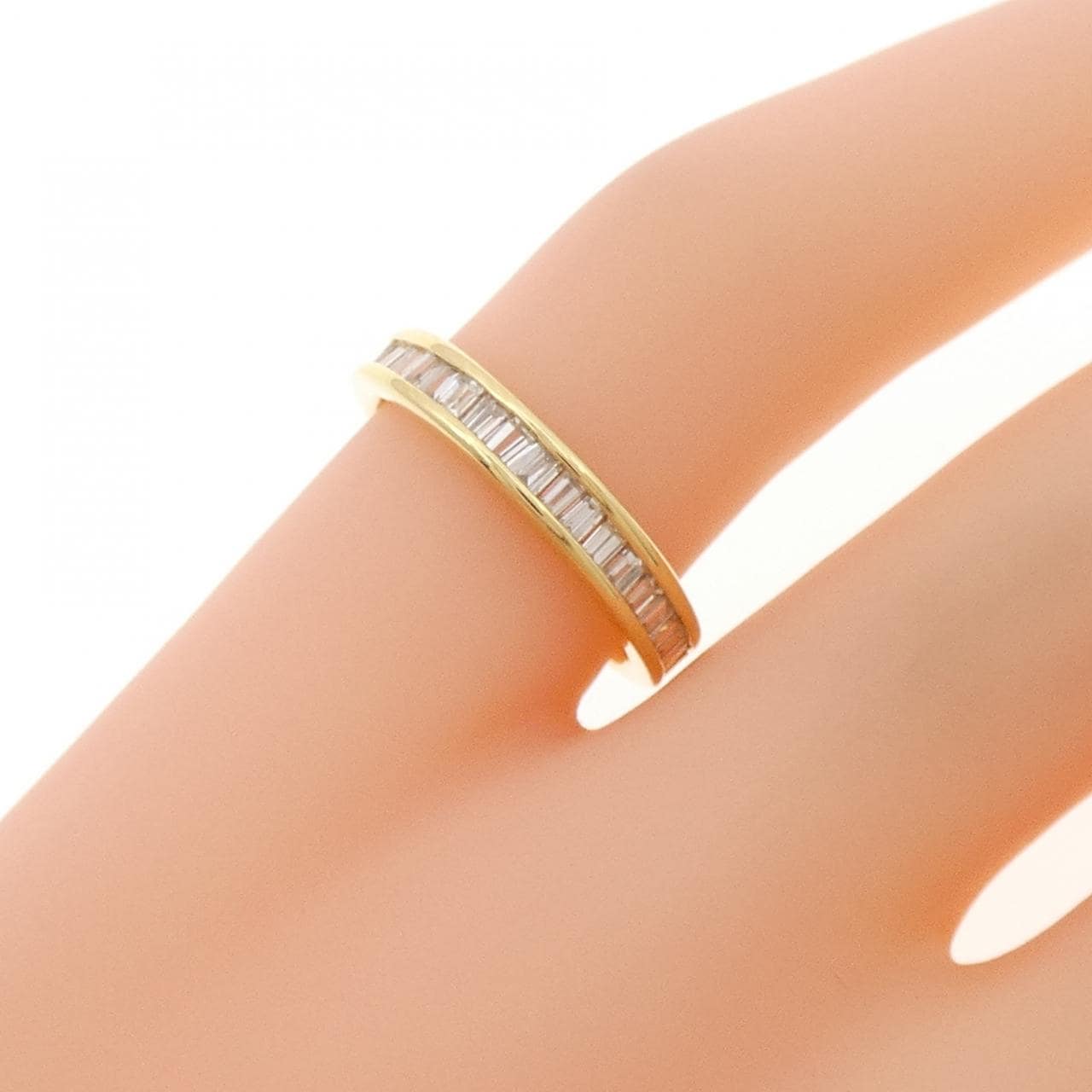 K18YG ダイヤモンド ピンキーリング 0.66CT