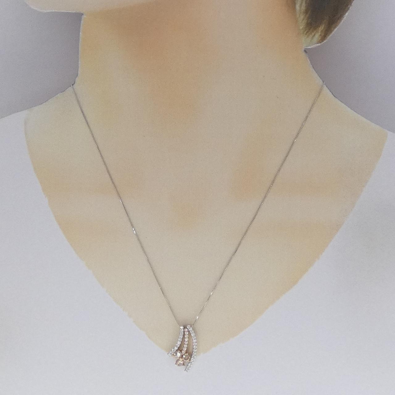 K18WG/K18PG 2WAY ダイヤモンド ネックレス 1.00CT