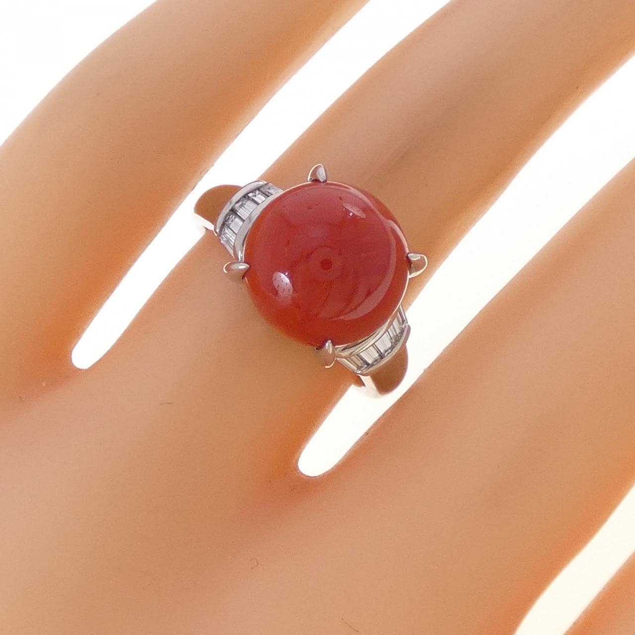 PT900 サンゴ リング 10.7mm