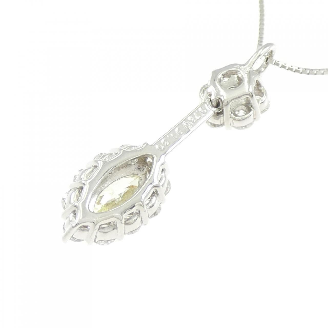 PT900/PT850 ダイヤモンド ネックレス 0.780CT LY VS2 マーキスカット