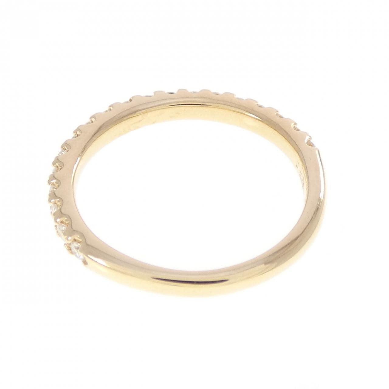 【リメイク】K18YG ハーフエタニティ ダイヤモンド ピンキーリング 0.20CT