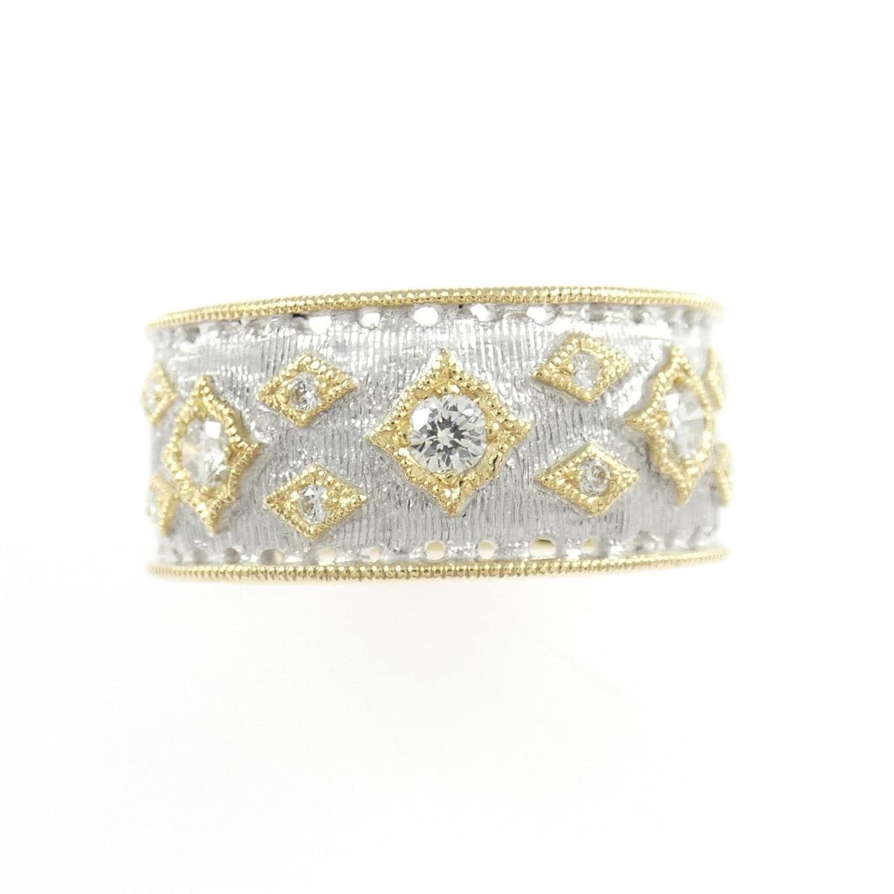 PT900/K18YG钻石戒指 0.20CT