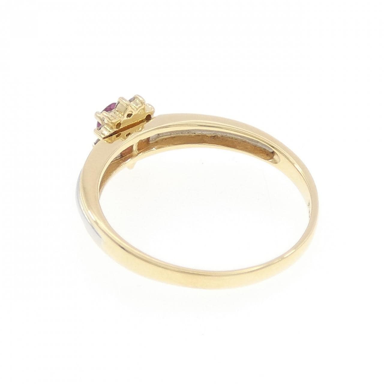 K18YG/PT900 ルビー リング