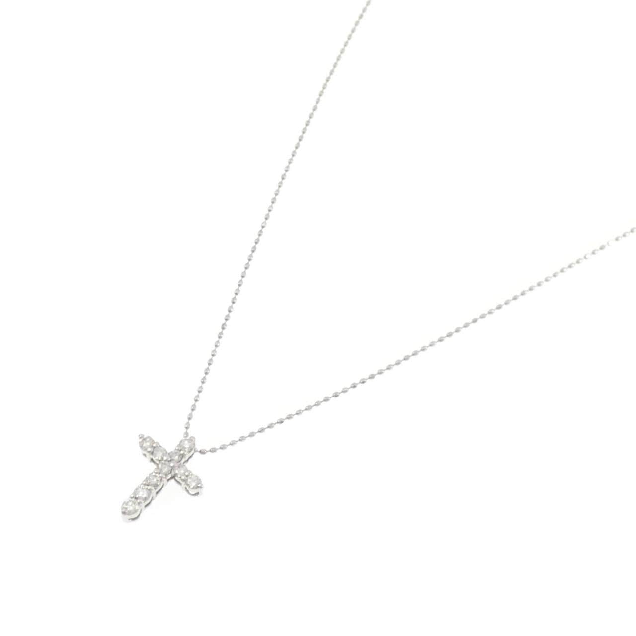 PT900 クロス ダイヤモンド ネックレス 0.30CT