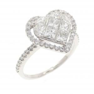 750WG ハート ダイヤモンド リング 1.05CT