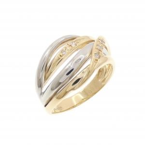 K18YG/PT900 ダイヤモンド リング 0.03CT