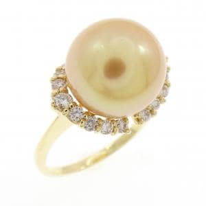 K18YG 白蝶パール リング 11.2mm