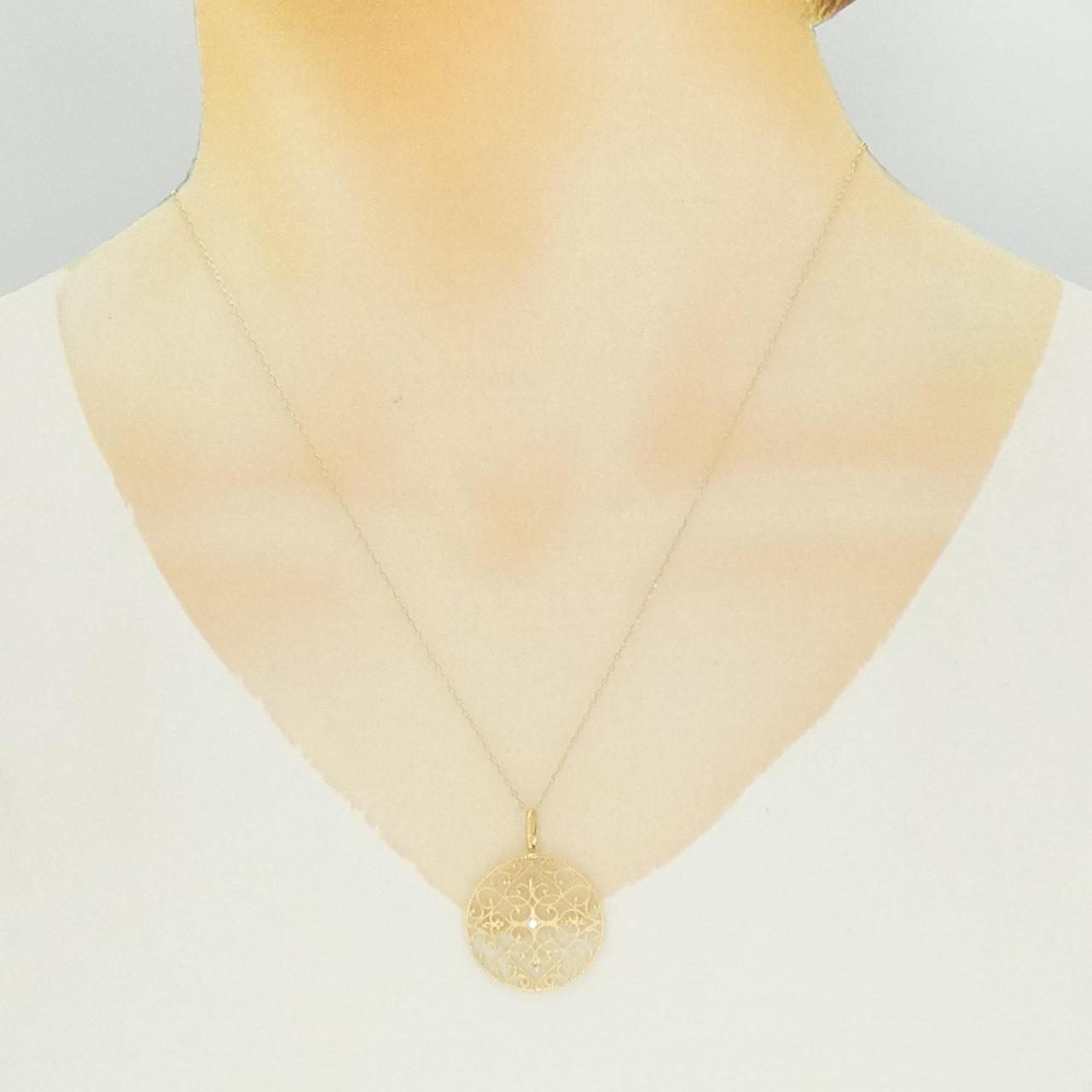 K18YG ダイヤモンド ネックレス 0.013CT