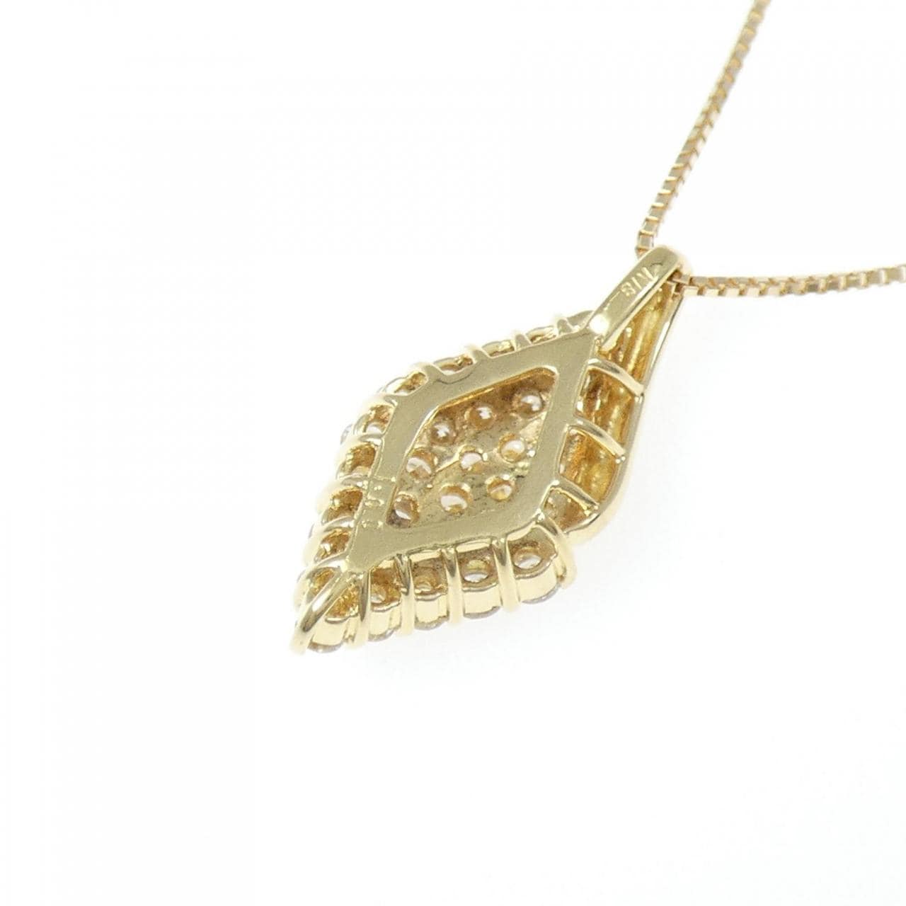 K18YG pave Diamond necklace 1.00CT