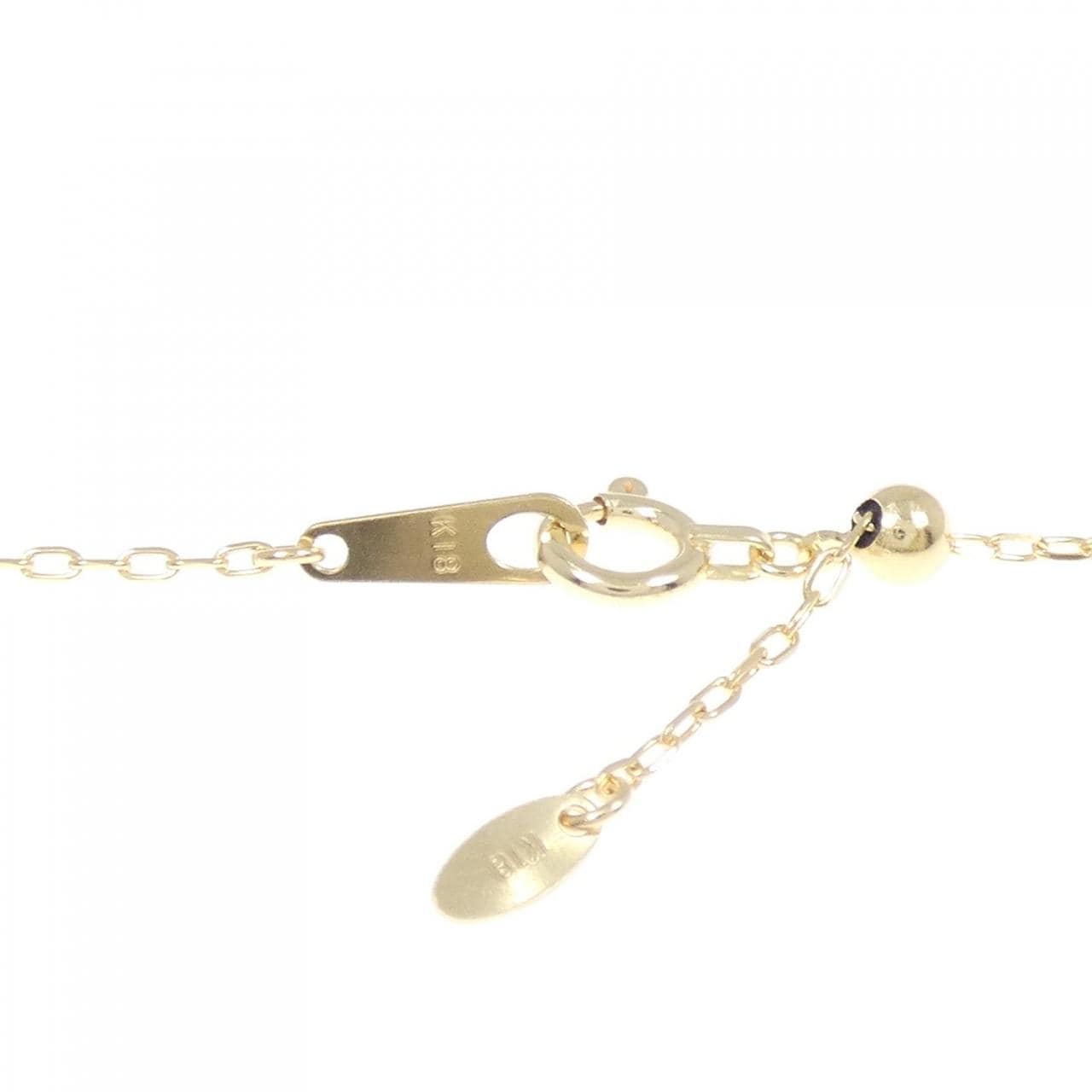 K18YG フラワー ダイヤモンド ネックレス 0.50CT