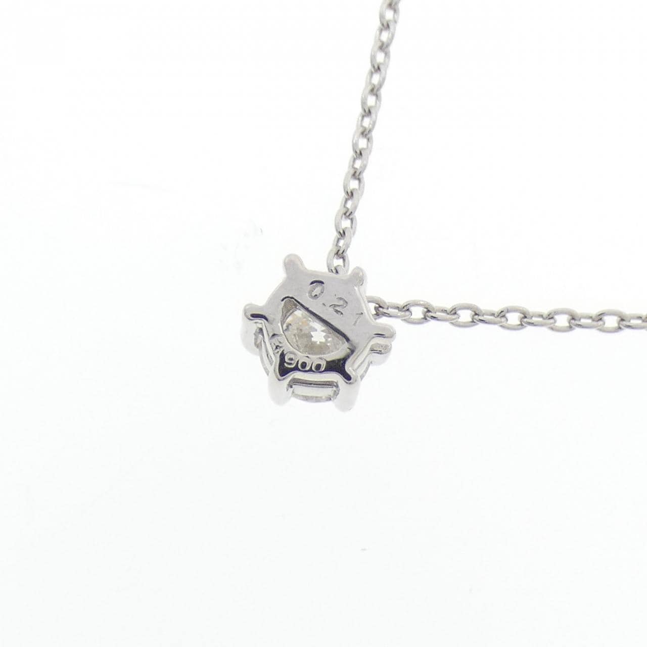 PT900/PT850 Solitaire Diamond Necklace 0.21CT