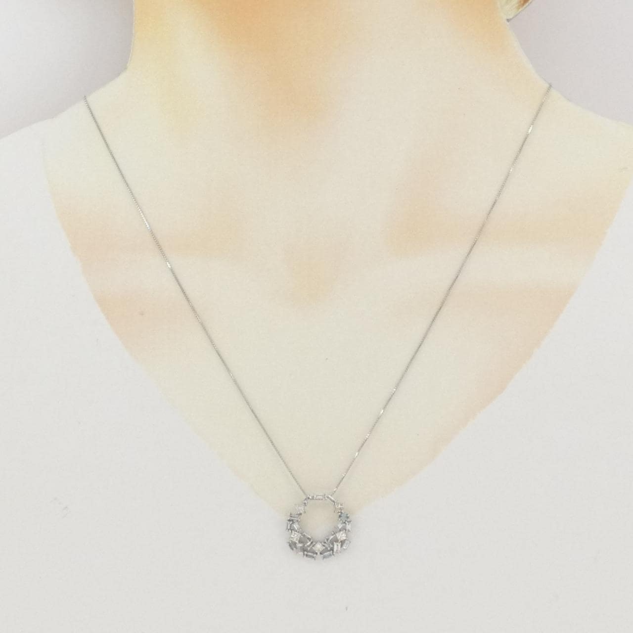 PT900/PT850 ダイヤモンド ネックレス 0.45CT