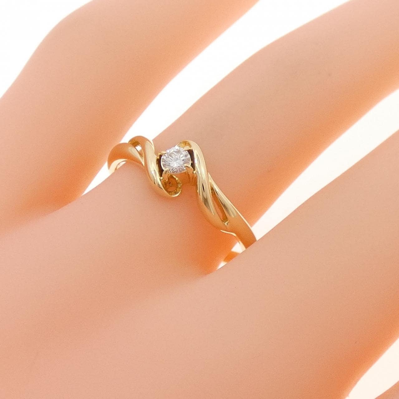 K18YG ダイヤモンド リング 0.08CT