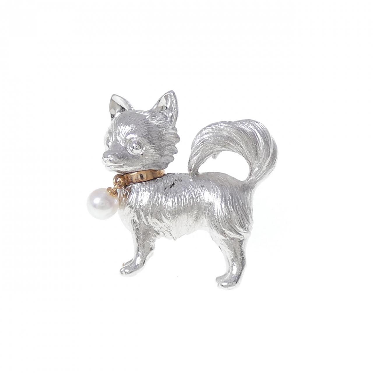 ミキモト ドッグ アコヤパール ブローチ 3.7mm