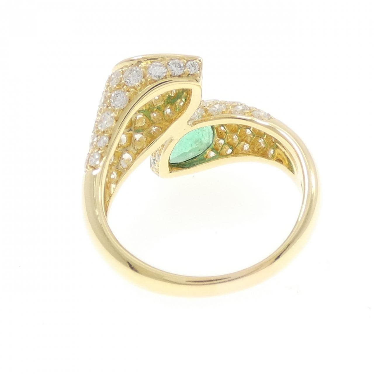 750YG エメラルド リング