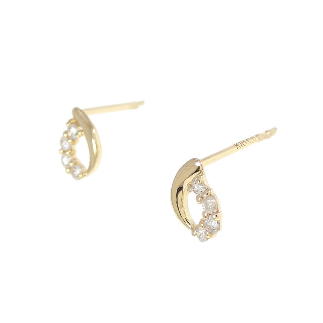 K18YG Diamond earrings 0.08CT