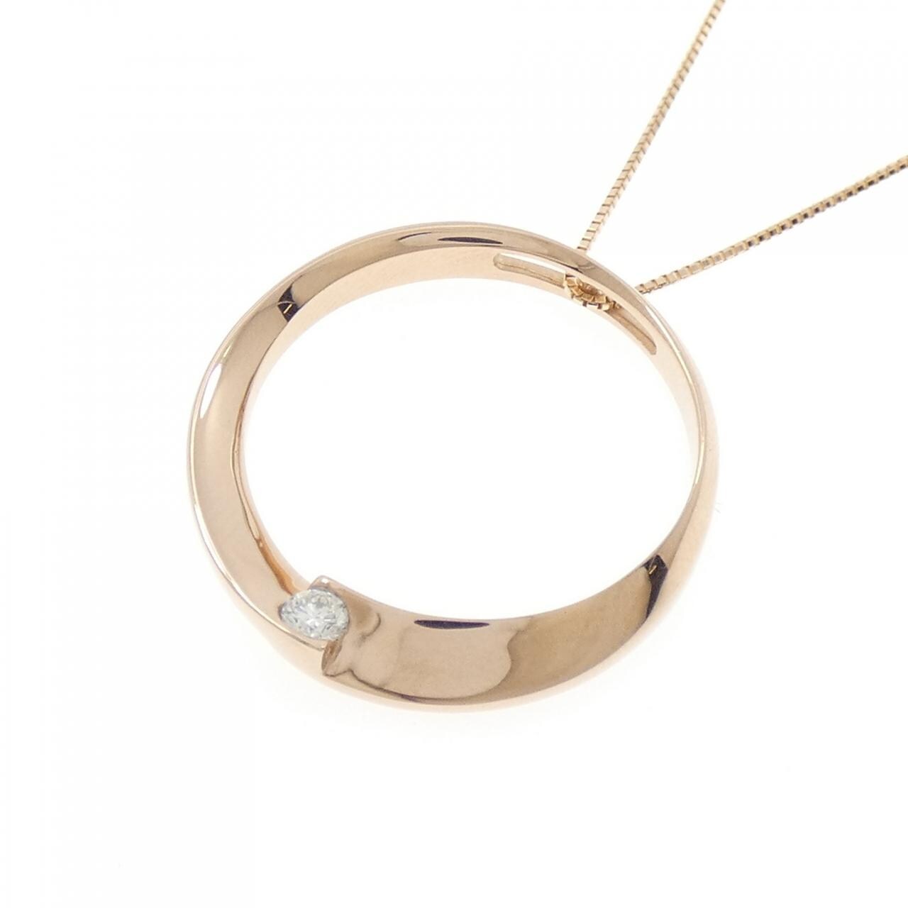 K18PG ダイヤモンド ネックレス 0.115CT