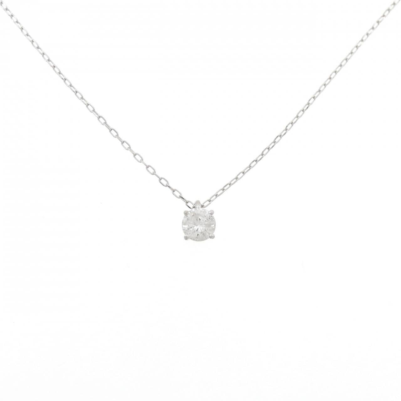 PT900/PT850 ソリティア ダイヤモンド ネックレス 0.419CT
